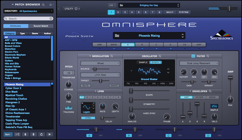 Spectrasonics Omnisphere 2.5 virtual synth sintetizzatore software instrument