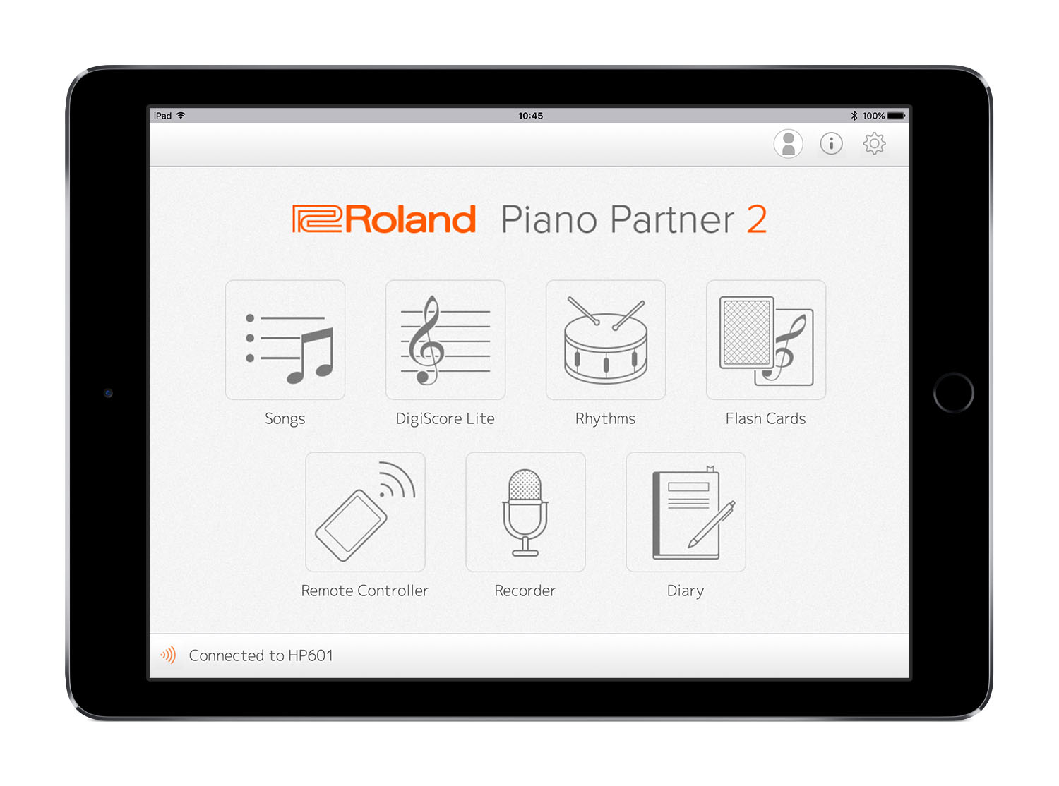 Roland_Piano_Partner_2_Main_Screen