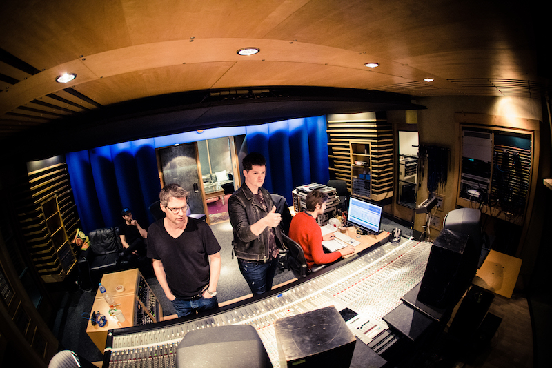Nello studio B dei Metropolis con la band The Script durante le registrazioni del disco