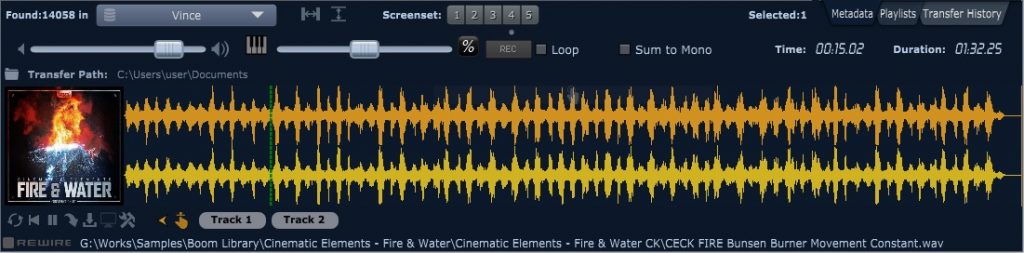 Soundminer HD Plus sound design software