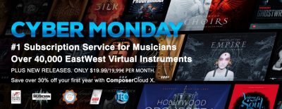 east west cyber monday composers cloud virtual instrument