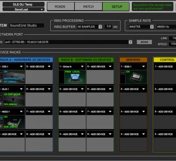 Speciale Waves Soundgrid digigrid software live studio pro audio dsp audiofader