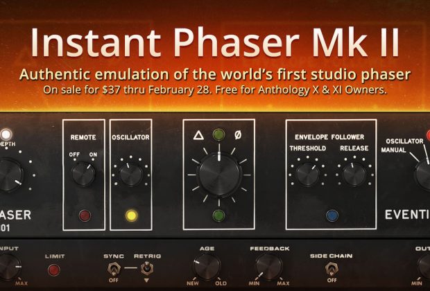 Eventide software Instant Phaser mkII virtual plug-in audio fx mix audiofader