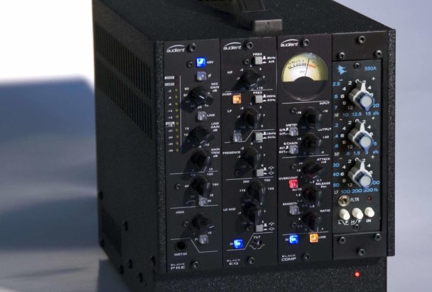 Audient Black series hardware outboard rack audiofader