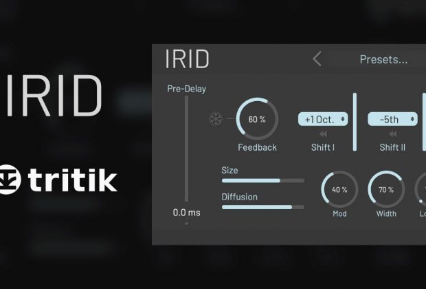 Tritik Irid plug-in audio fx riverbero reverb mix virtual software audiofader