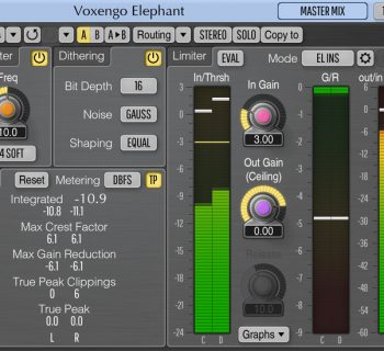 Voxengo Elephant plug-in audio pro studio virtual daw software mix mastering limiter maximizer audiofader