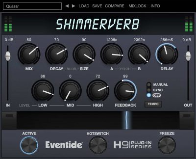 Eventide ShimmerVerb plug-in audio virtual mix mixing processing reverb audiofader