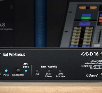 PreSonus AVB-D16 hardware dante live studiolive mixer midi music audiofader