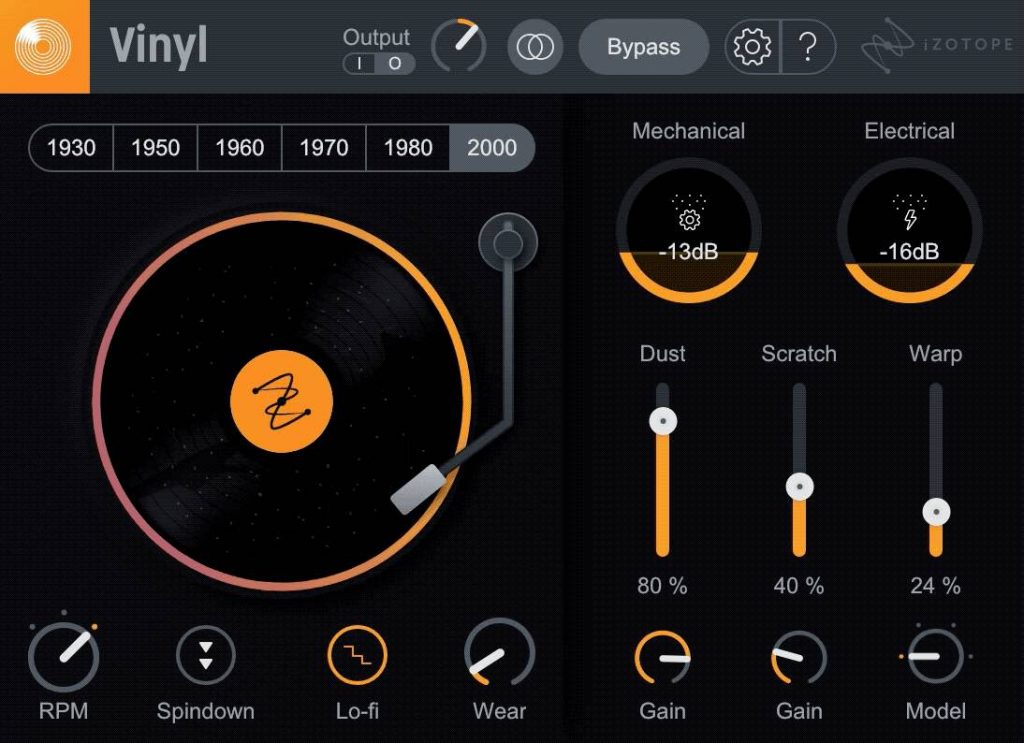 iZotope Vinyl freeware free gratis software daw mix mixing lofi vinile midiware audiofader