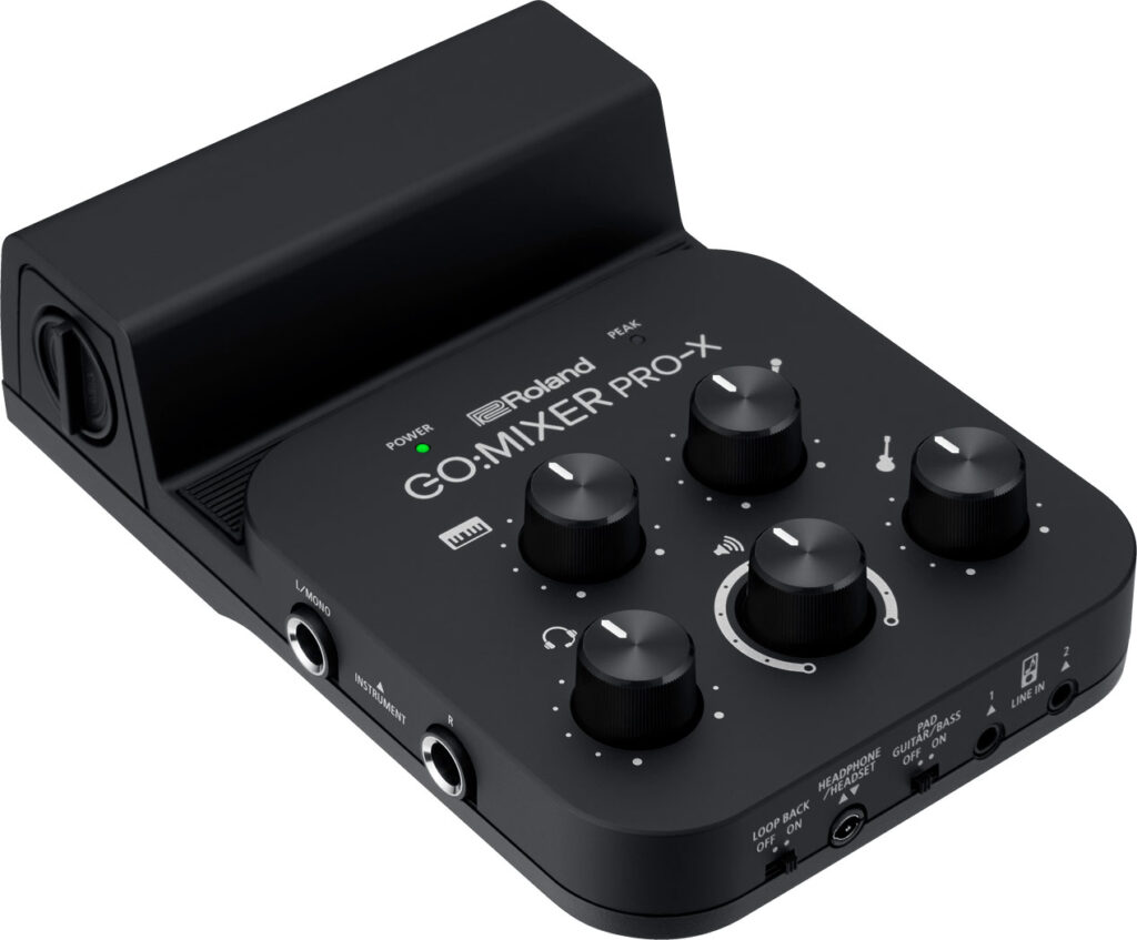 Roland GOMixer Pro-X interfaccia audio mobile recording live broadcast hardware audiofader