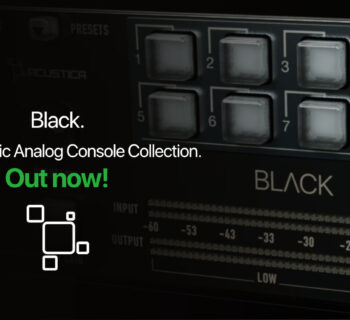 Acustica Audio Black virtual plug-in analog software daw mix gain staging audiofader