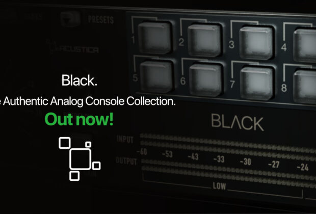 Acustica Audio Black virtual plug-in analog software daw mix gain staging audiofader