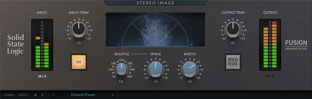 SSL Fusion Stereo Image plug-in audio software daw mixing solid state logic audiofader