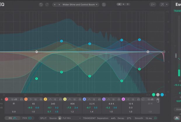 Eventide SplitEQ plug-in audio software eq equalizzatore daw mixing post produzione audiofader