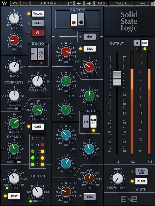Waves SSL EV2 Channel virtual software mixing daw audio pro audiofader