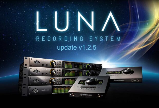 Universal Audio Luna update v1.2.5 aggiornamento software daw recording mixing producer midiware audiofader