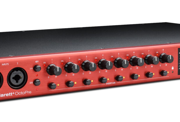 Focusrite Clarett+ OctoPre recording project studio hardware interfaccia audio preamp adat algam eko audiofader