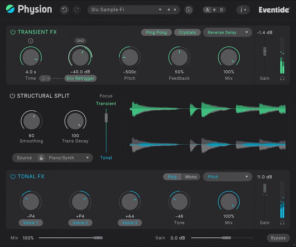 Eventide Physion MkII plug-in software mixing daw audiofader phaser fx
