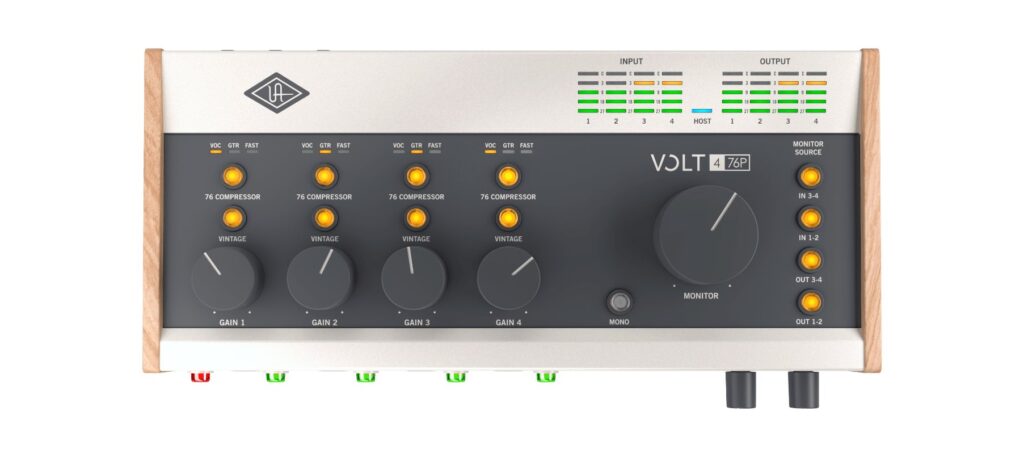 Universal Audio Volt 476P hardware recording home studio musicista interfaccia audio midiware audiofader
