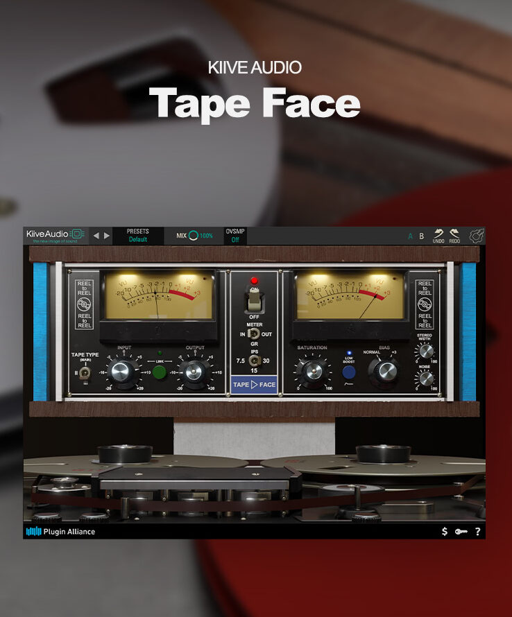 Plugin Alliance Tape Face Kiive Audio plug-in analog tape saturator compressor bias mixing mastering news audiofader 