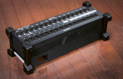 Tascam SB-16D Dante Stage Box Dante architecture TASCAM Sonicview TASCAM IO Control stage box recording mixing pro audio mic preamp news Sisme Audiofader
