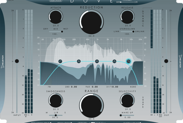 acustica audio dove dynamic harmonics compressor / suppressor de-harsher plug-in aqua aquarius desktop news audiofader