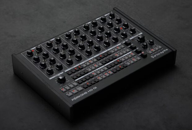 erica synths pērkons hd-01 drum machine synth percussivo nero dark version news audiofader