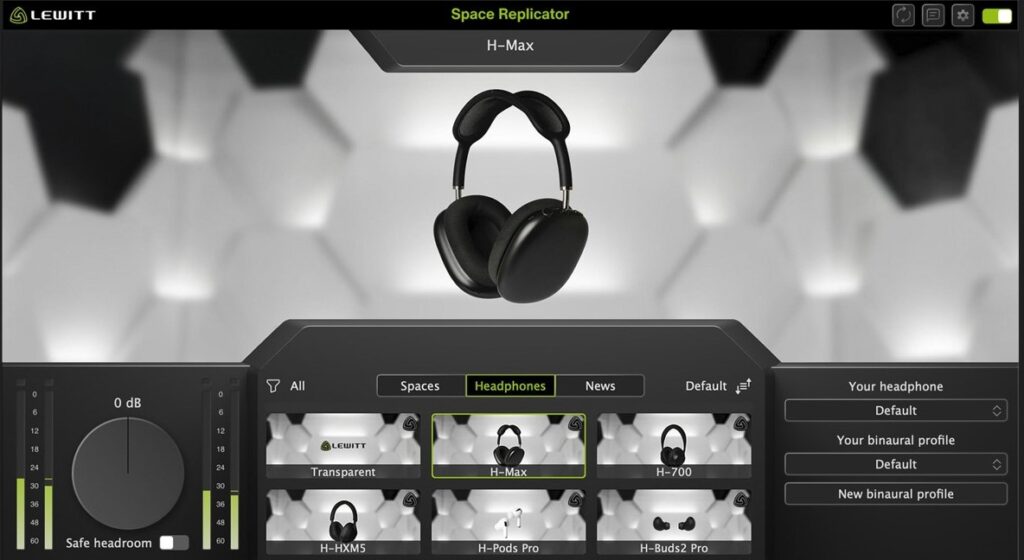 lewitt space replicator binaural hrtf profile audiofader