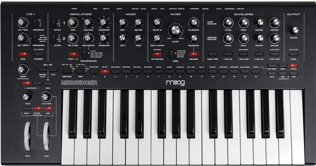 Moog Messenger review opinion test preview luca pilla audiofader muse labirynth price entry level synthesizer