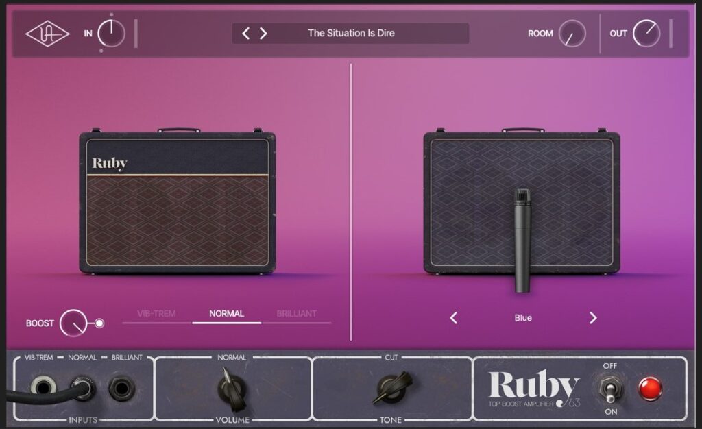 Universal Audio Guitar amp bundle review recensione opinion lion ruby andrea scansani audiofader