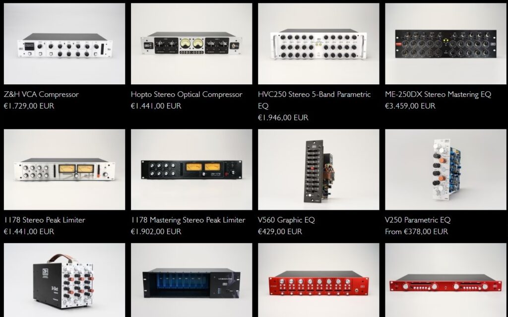 zh designs vca compressor ssl bus compressor api 2500 audiofader