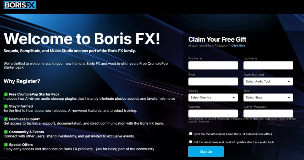 boris fx free CrumplePop starter pack popremover rustleremover audiofader