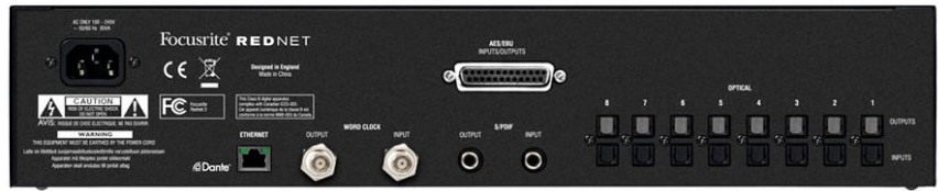 assistenza focusrite dante brooklyn 1 2 upgrade aes 67 rednet audiofader