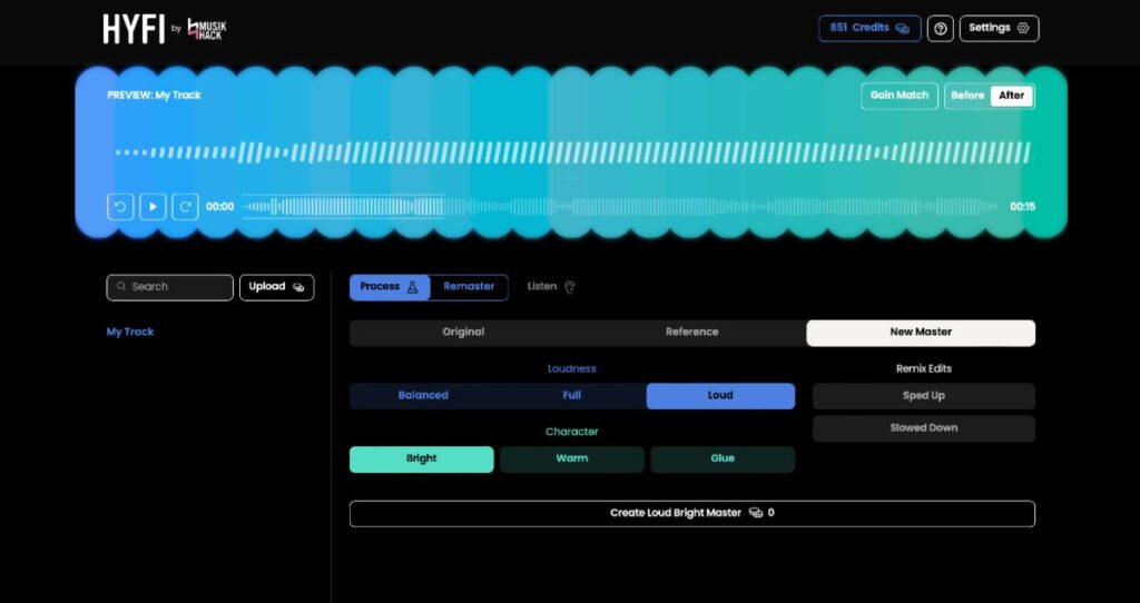 musik hack hyfi mastering online free